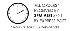 all orders processed up to 2pm aest monday - friday