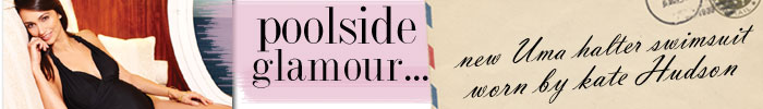 poolside glamour - new Uma Halter Swimsuit worn by Kate Hudson