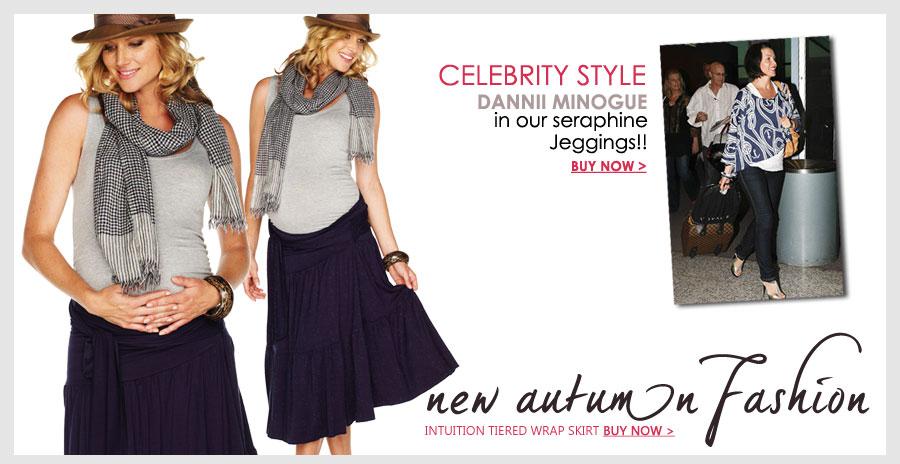 new autumn maternity fashion in store now!  dannii minogue wears our seraphine jeggings