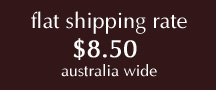 Flat shipping rate $8.50 Australia Wide!  SUPER FAST delivery 1 -2 business days...
