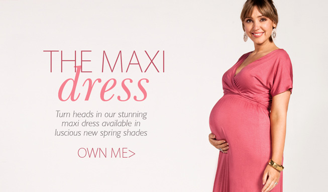 A striking maxi dress for all occasions. This gorgeous rouge pink maxi dress has been in hot demand after featuring in the latest issue of Cosmo Pregnancy.  Emma looks stunning and graceful - the perfect dress for spring!