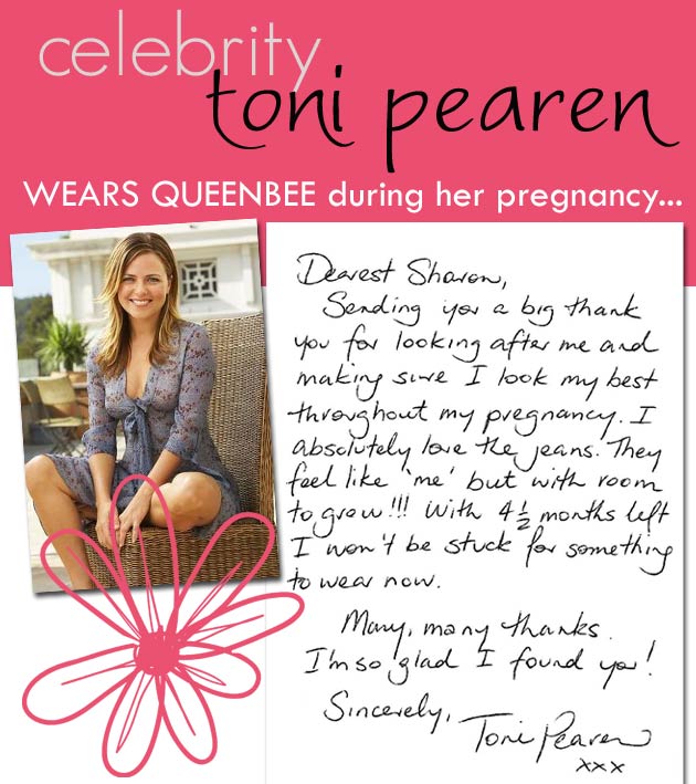 celebrity toni pearen shops with queen bee maternity during her pregnancy!