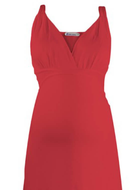 Marshall Red Maternity Maxi Dress by Queen mum