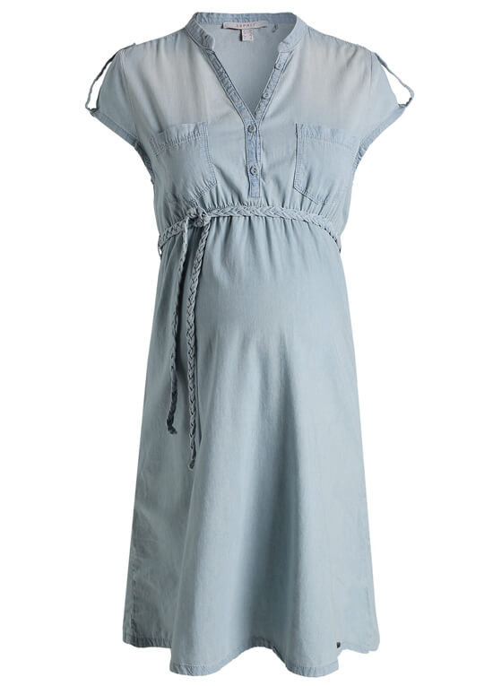 Casual Blue Denim Maternity Dress by Esprit