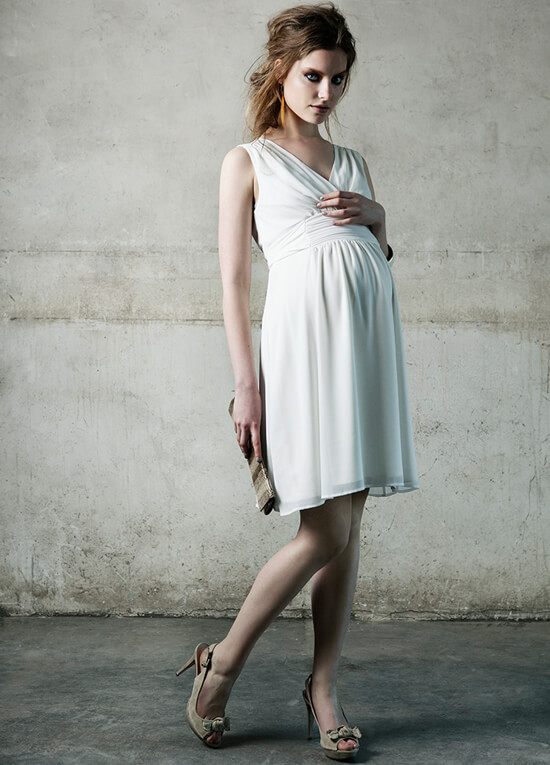 Liane Maternity Cocktail Dress in OffWhite by Noppies