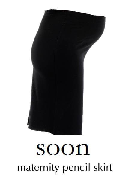 Black Maternity Pencil Skirt by Soon Maternity
