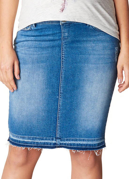 Joy Distressed Maternity Denim Skirt in Light Wash by Noppies