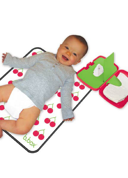 b.box� - Nappy Wallet in Cherry Delight :  baby travelling nappy carrier baby essentials