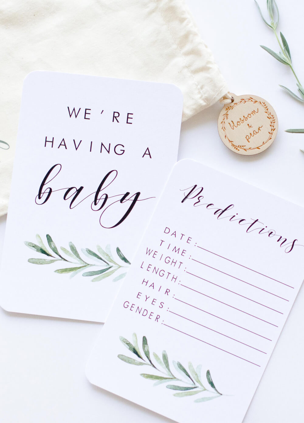 Pregnancy Milestone Cards in Lush by Blossom & Pear