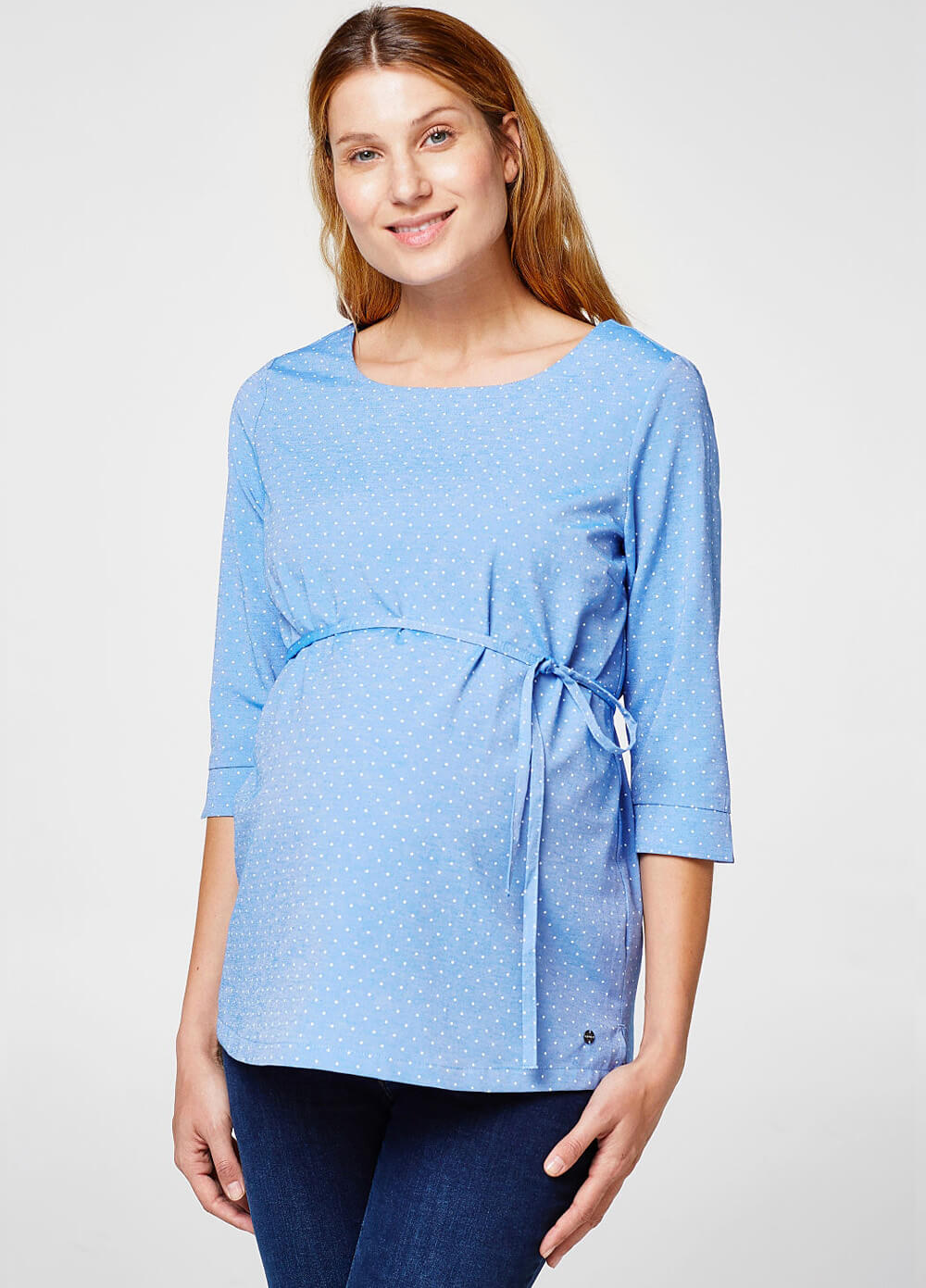 Blue Polkadot Maternity Blouse by Esprit