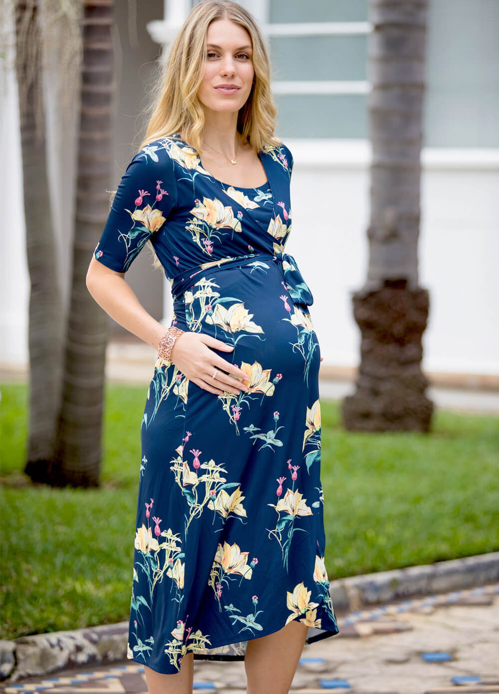 Floressa - Manon Pregnancy Nursing Wrap Dress  | Queen Bee