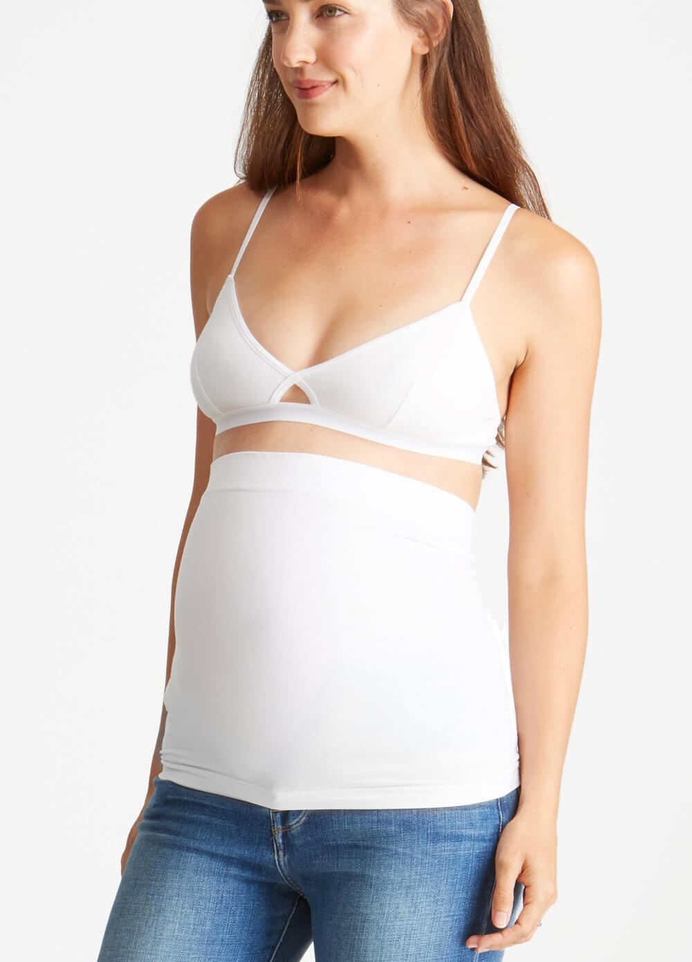 Bellaband Maternity Belly Band in White by Ingrid & Isabel