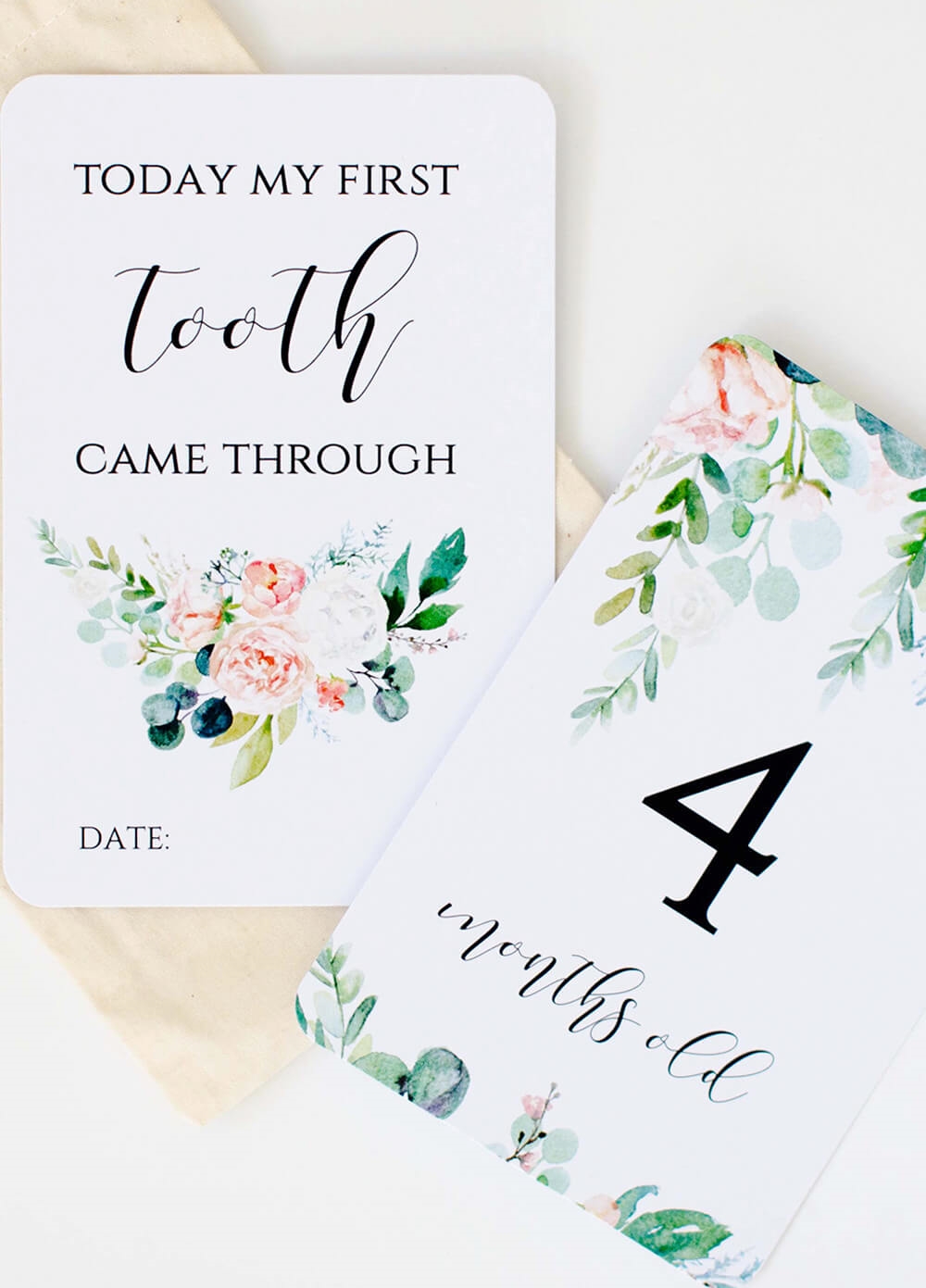 Blossom & Pear - Baby Milestone Cards in Wildflower | Queen Bee
