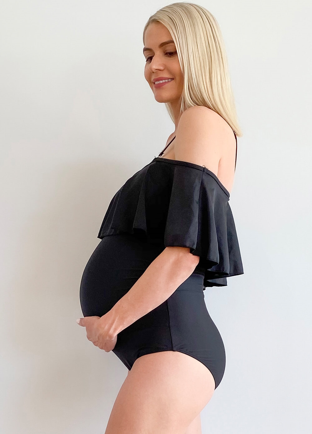 Lait & Co - Tatiana Off Shoulder Maternity Swimmers | Queen Bee