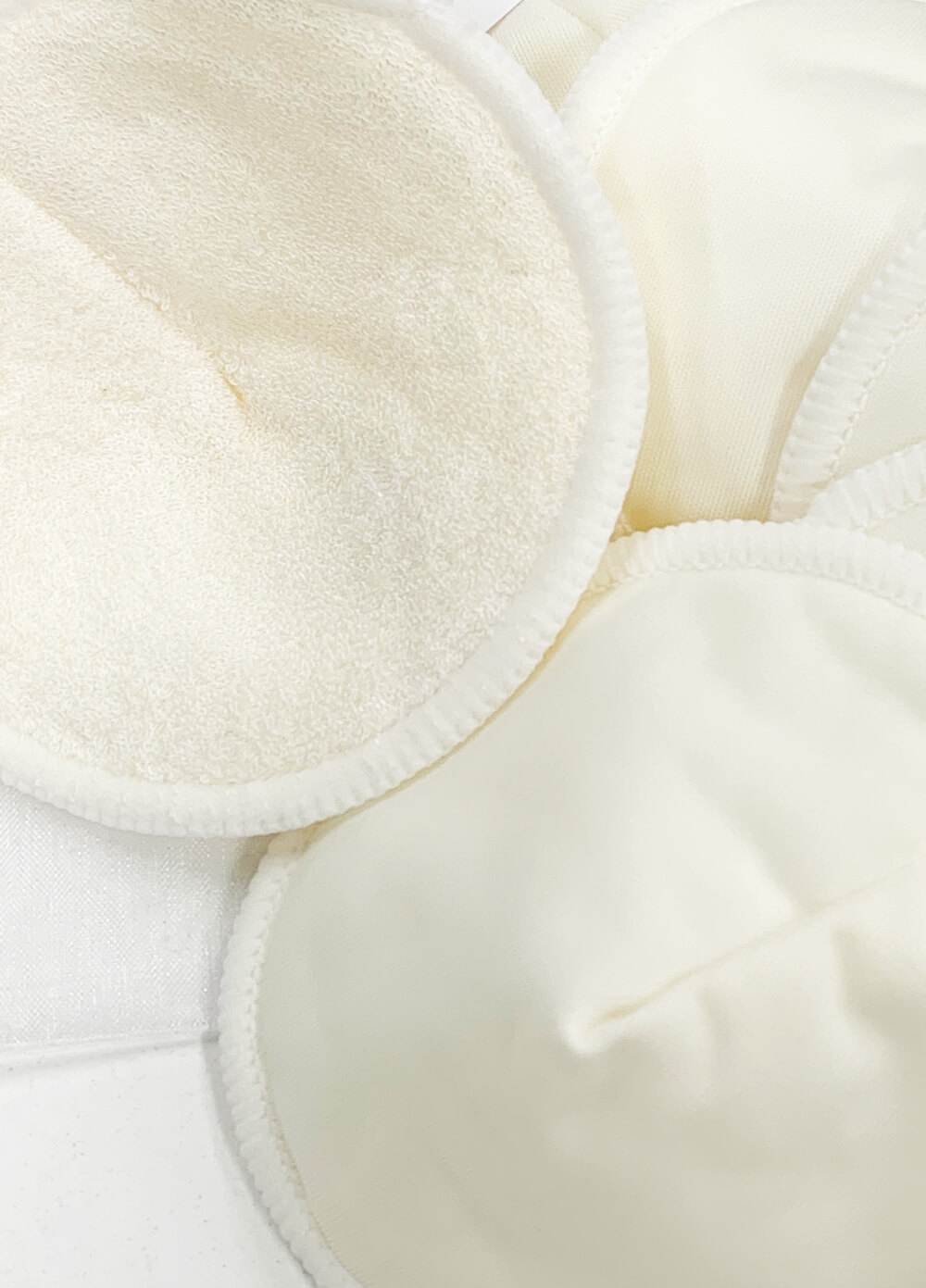 Contoured Resuable Bamboo Nursing Pads (3 Pairs) in Natural
