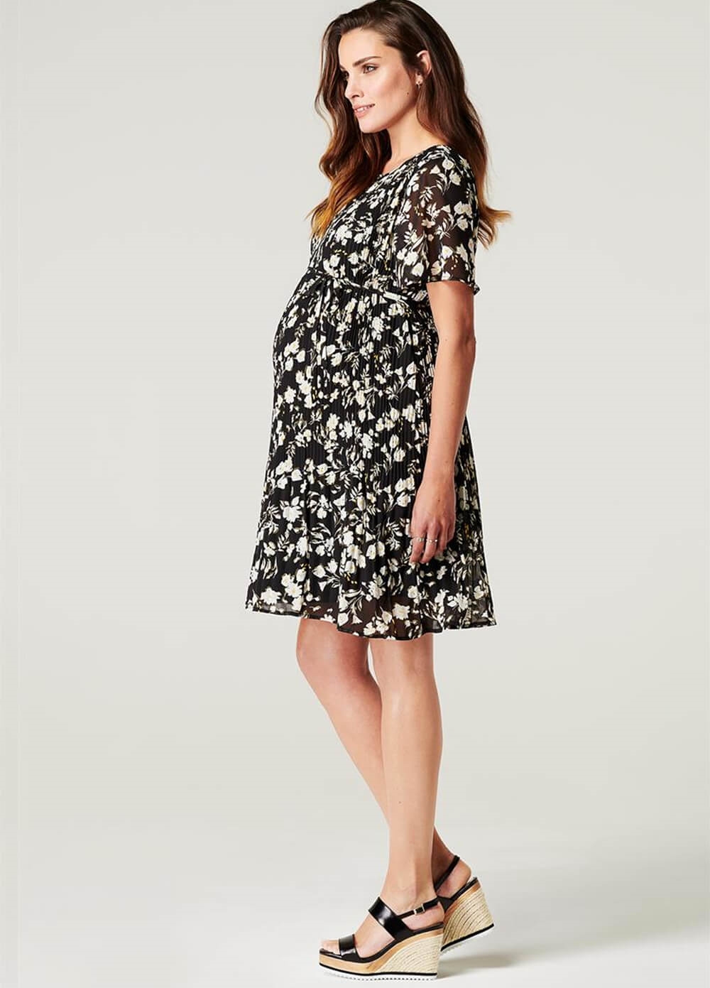 Noppies - Salerno Floral Pleated Maternity Dress | Queen Bee