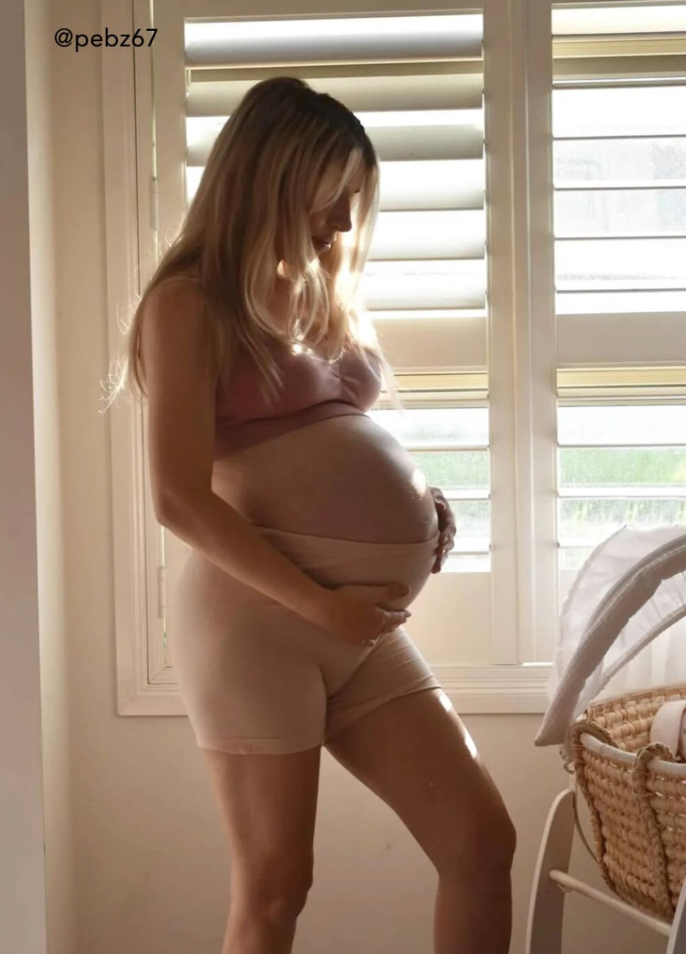 Queen Bee - Katie Over Bump Maternity Underwear Shorts in Nude