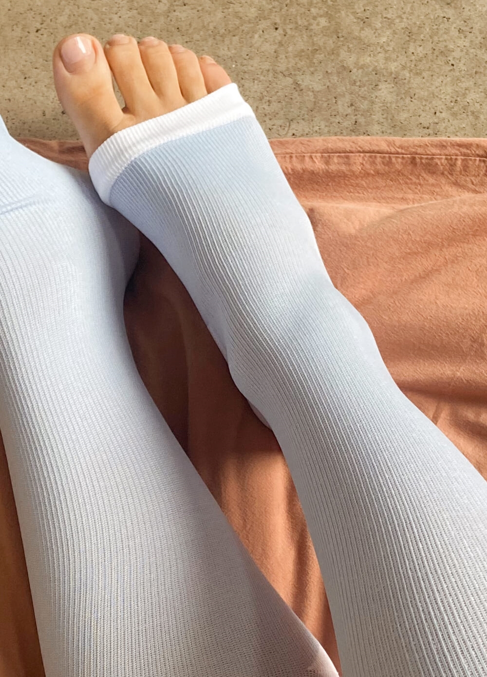 Mama Sox - Inspire Open Toe Maternity Compression Socks in Pale Blue