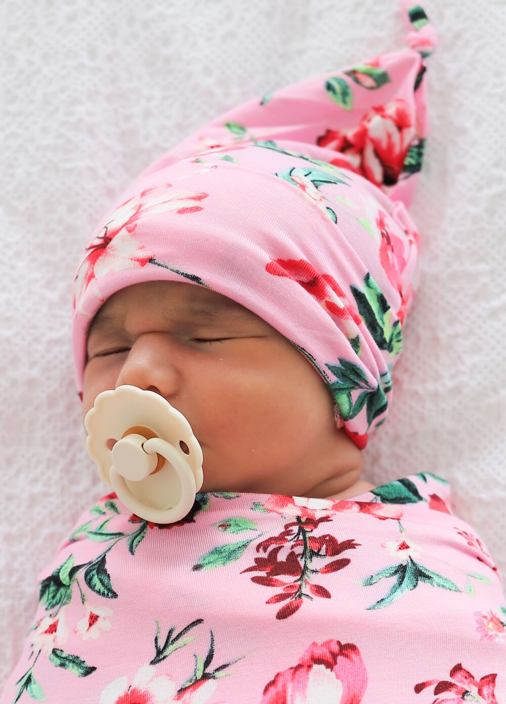 Welcome Baby - Cherish Pregnancy Robe & Swaddle Set in Pink Poppy