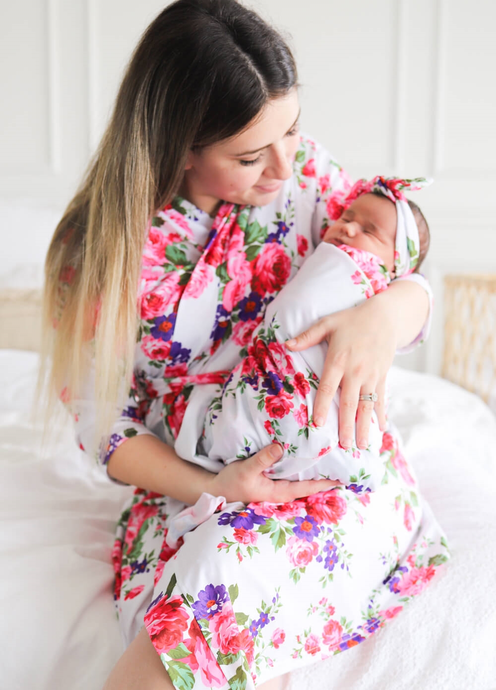 Welcome Baby - Treasure Pregnancy Robe & Swaddle Set | Rose Dream