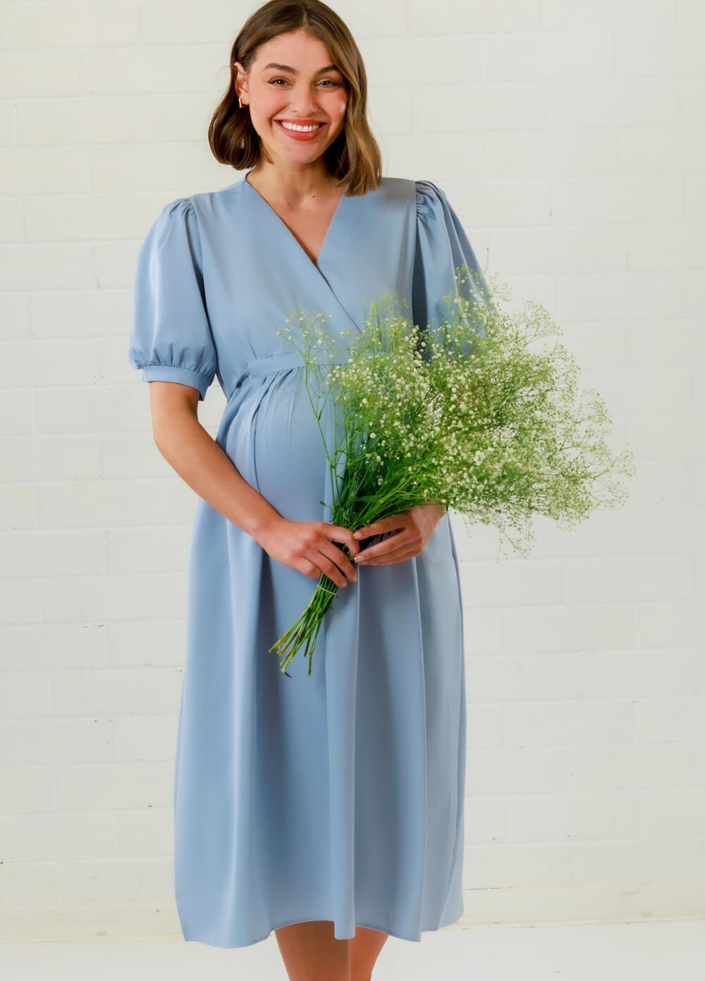 Lait & Co - Anna-Elea Maternity Cocktail Party Dress in Blue