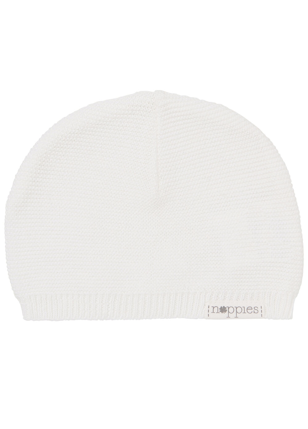 Rosita Organic Cotton Knit Newborn Hat in White by Noppies Baby