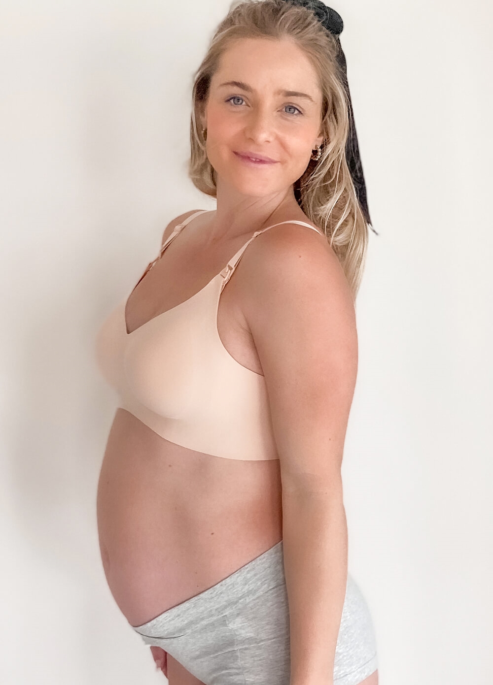 Kala Maternity Nursing Cooling T-Shirt Bra in Nude | Queen Bee