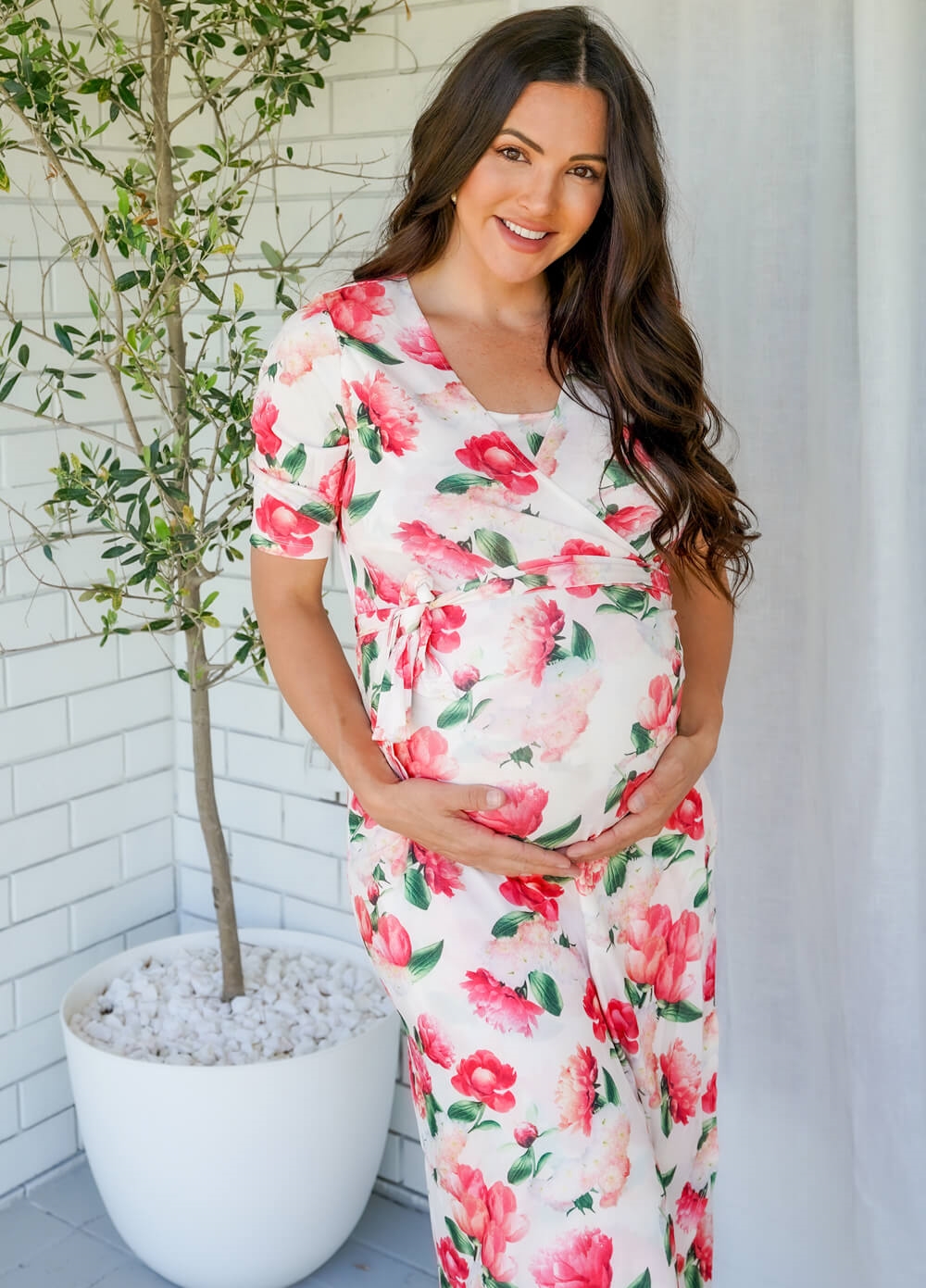 Floressa - Amaliya Pregnancy & Nursing Wrap Dress | Queen Bee