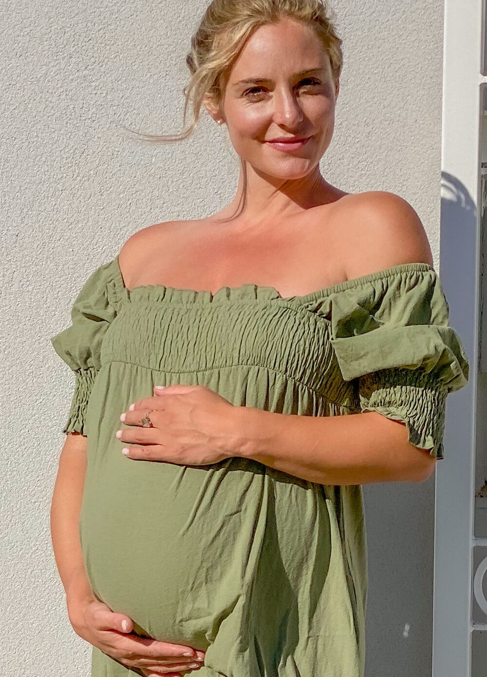 Lait & Co - Soleil Maternity Maxi Dress in Sage