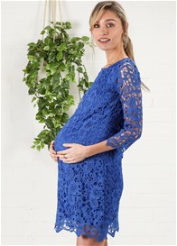 Maternal America - Crochet Dress in Blue - ON SALE