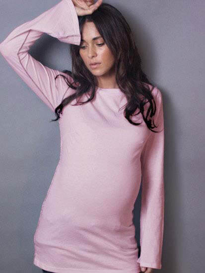 LAB40 - Inside Out Maternity Tee in Soft Pink w Rock Star Mama Print * ON SALE * :  maternity work clothes maternity loungewear maternity work wear maternity tops