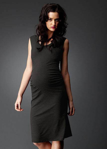 \#8 SNH6-81K - SOON Sienna Tank Dress - Khaki Stripe