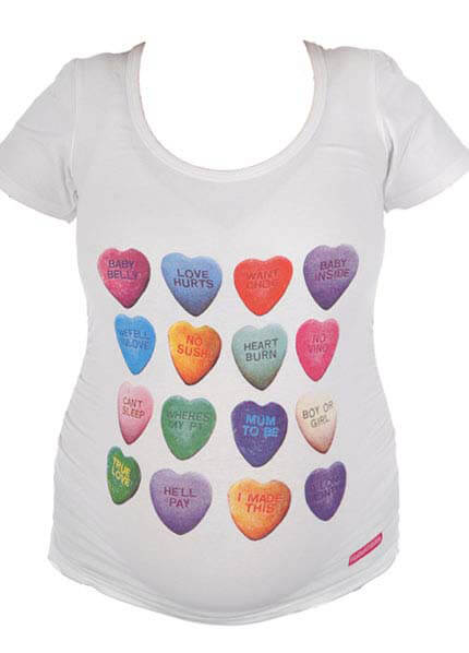 Miatom - Candy Hearts Maternity Tee : maternity fashion maternity tops maternity wear maternity