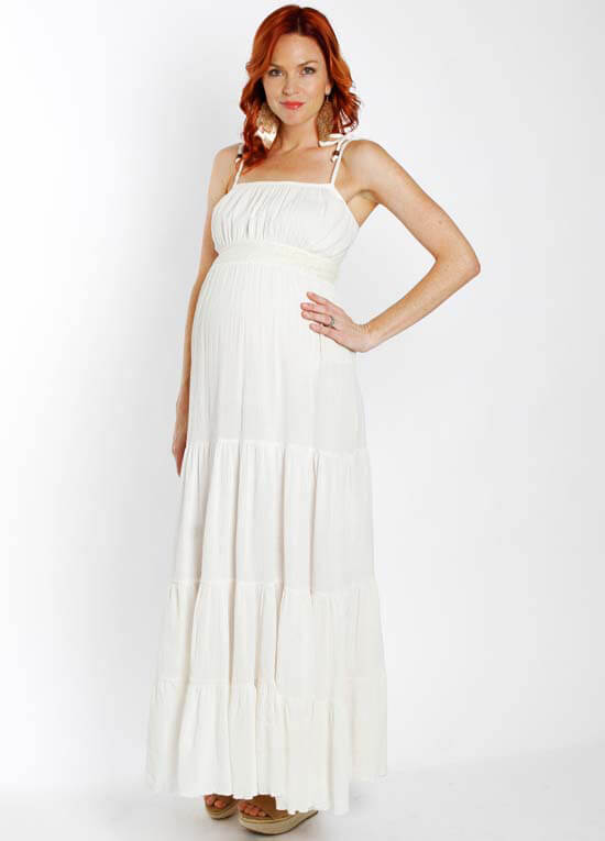 Ivory Maternity Maxi Dress