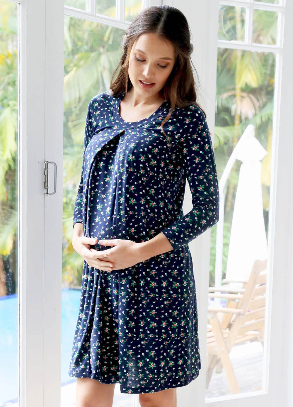maternity breastfeeding gown