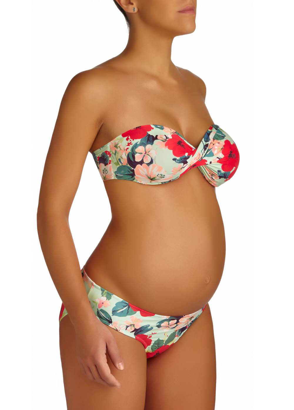 Tahiti Floral Maternity Swimwear Bikini Set by Pez D'Or