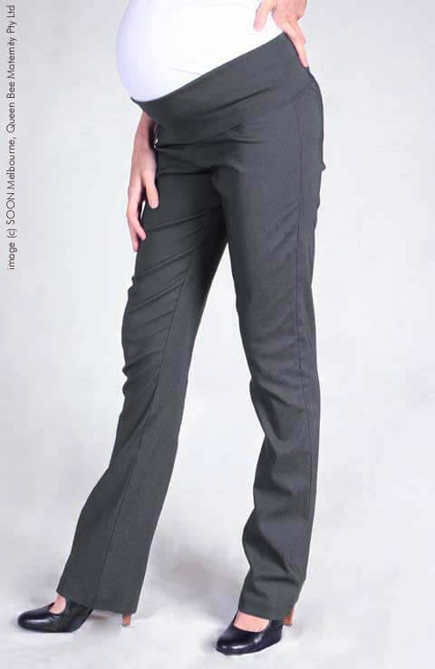 SNH6511b - SOON Work Pant in Charcoal - ON SALE :  maternity pants maternity fashion queen bee maternity maternity wear