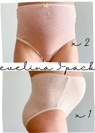 QueenBee® - Evelina 3-pack Briefs in Pink Stripes
