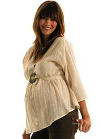 Juliet Dream - Embroidered Maternity Kaftan in Beige * ON SALE *