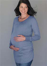 1 in the Oven - Long Sleeve Ruched Jersey Tee