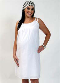 Maternal America - Cotton Dot Maternity Sundress in Black * ON SALE *