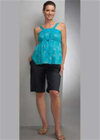 Maternal America - Dark Wash Denim Maternity Shorts ** HOT PICK ** - ON SALE