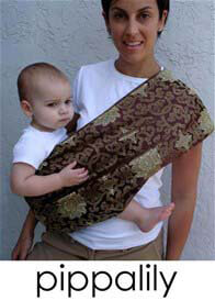 Pippalily - Luxe Brown Peony Baby Carrier
