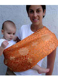 Pippalily - Luxe Burnt Orange Peony Baby Carrier