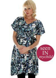 LIL Designs - Freya Satin Floral Maternity Dress - ON SALE