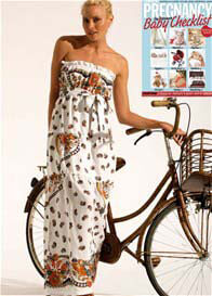 LIL Designs - Vintage Print Tiered Maxi Maternity Dress