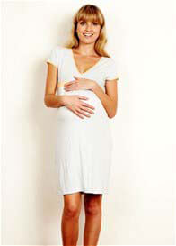 Trimester - Brigida Short Sleeve Lace Trim Maternity Nightie