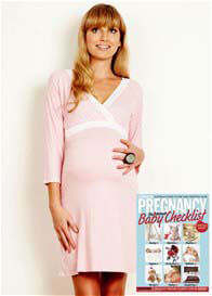 Trimester - Peony Lace Trim Maternity Nightie in Pink * ON SALE *
