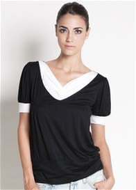 Dote - Slate Nursing Top in Black 