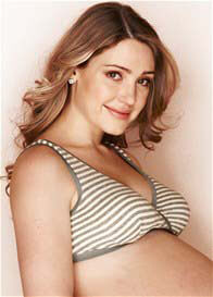 QueenBee - Cressida Grey Stripe Nursing/Sleep Bra